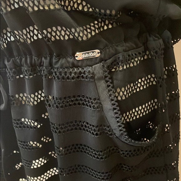 Calvin Klein Black Mesh Swim Coverup - Picture 4 of 8